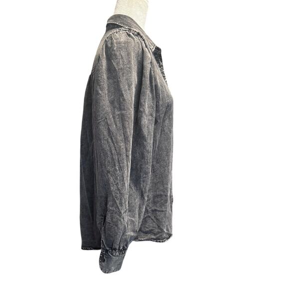 RAILS Angelica Button-Up Shirt Black Acid Wash Size Large - Picture 4 of 8